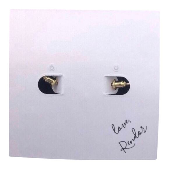 Rendor Victoria NIP 14K Yellow Gold Plated Double Hoop Braided Texture Earrings - Picture 6 of 16